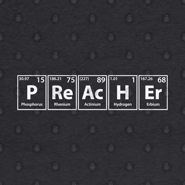 Preacher (P-Re-Ac-H-Er) Periodic Elements Spelling by cerebrands